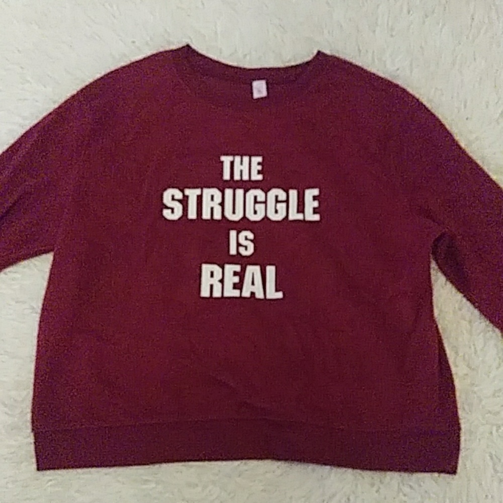 Warm Sweater (THE STRUGGLE IS REAL) print.
